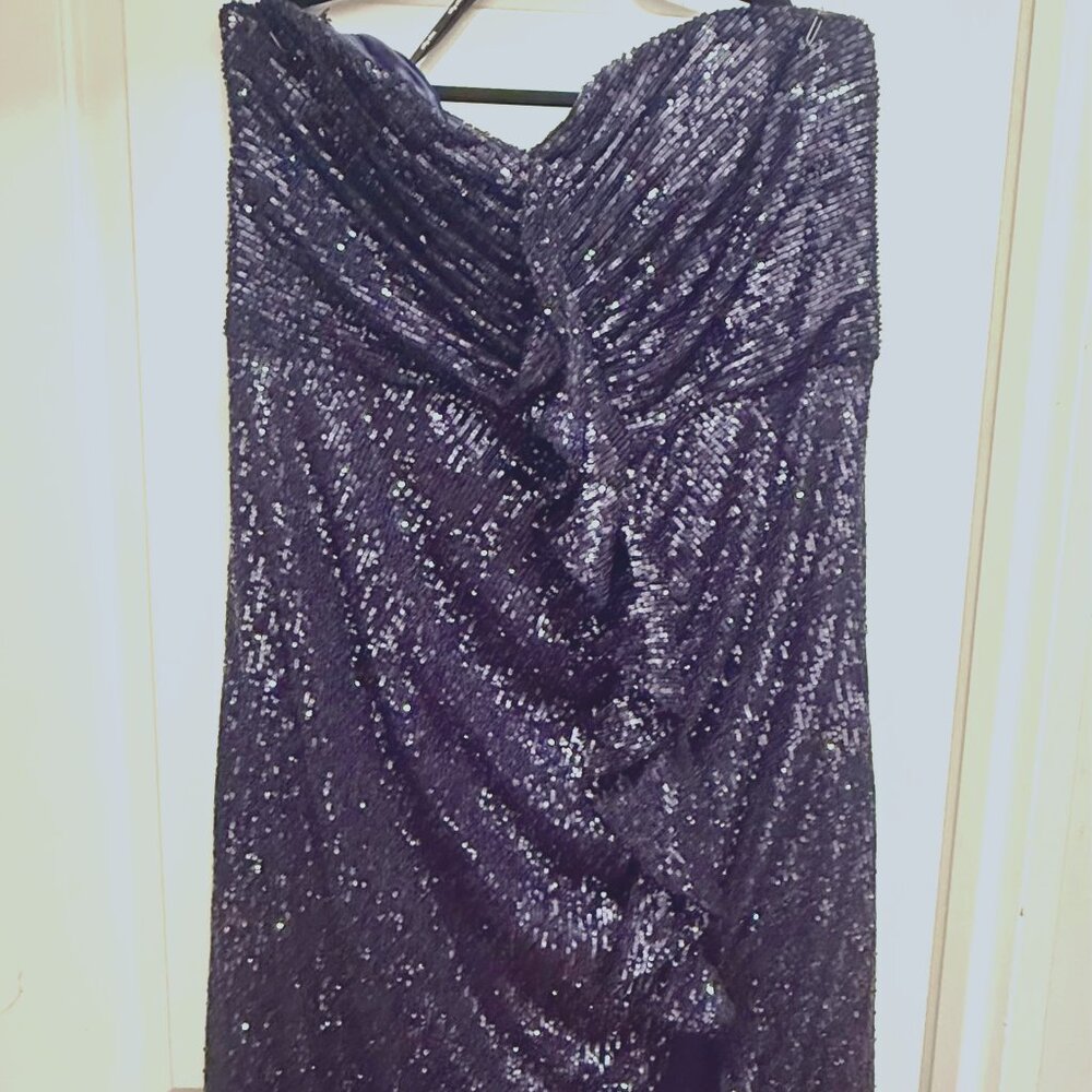 City Chic LUXE Sequin Gown Navy Blue  Size 20 NEVER WORN